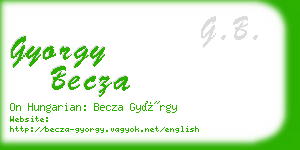 gyorgy becza business card